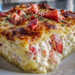 seafood lasagna with lobster and shrimp