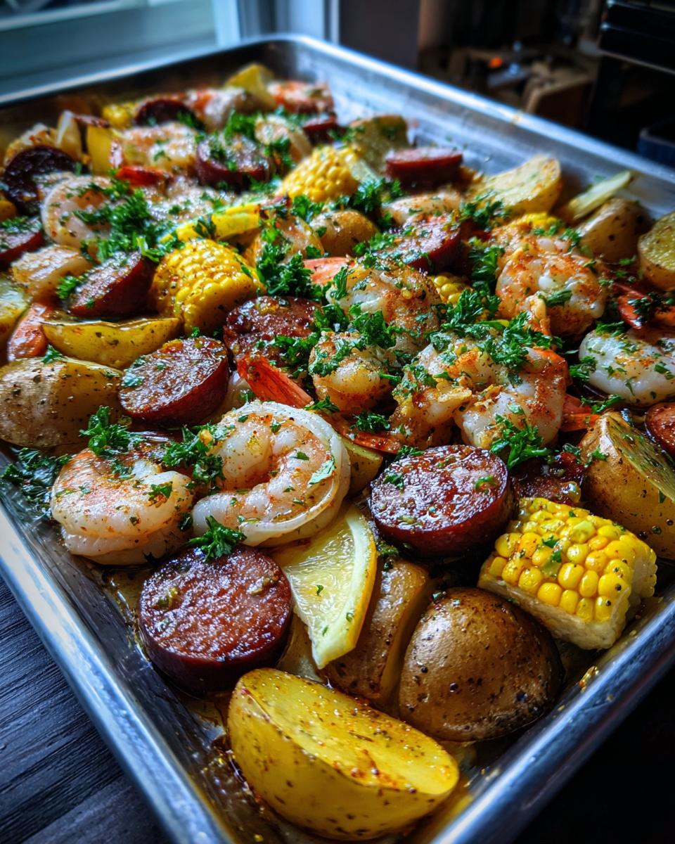 Sheet pan shrimp boil: Marvelous 15 min prep 4 sheet pan shrimp boil - detail 1
