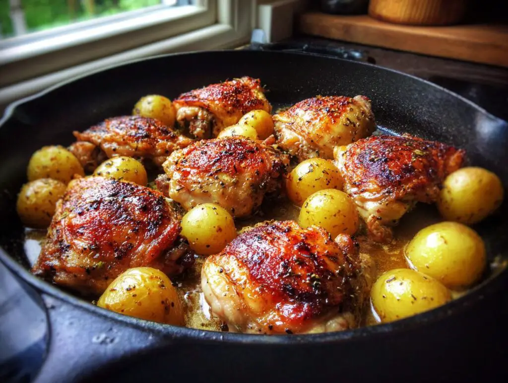 skillet chicken and potatoes