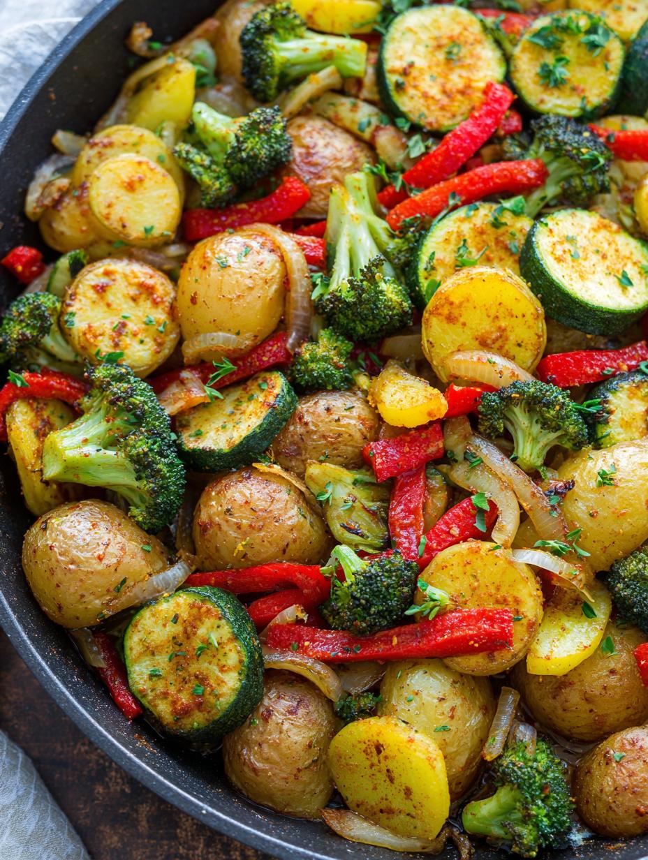 skillet veggie dinner - detail 2