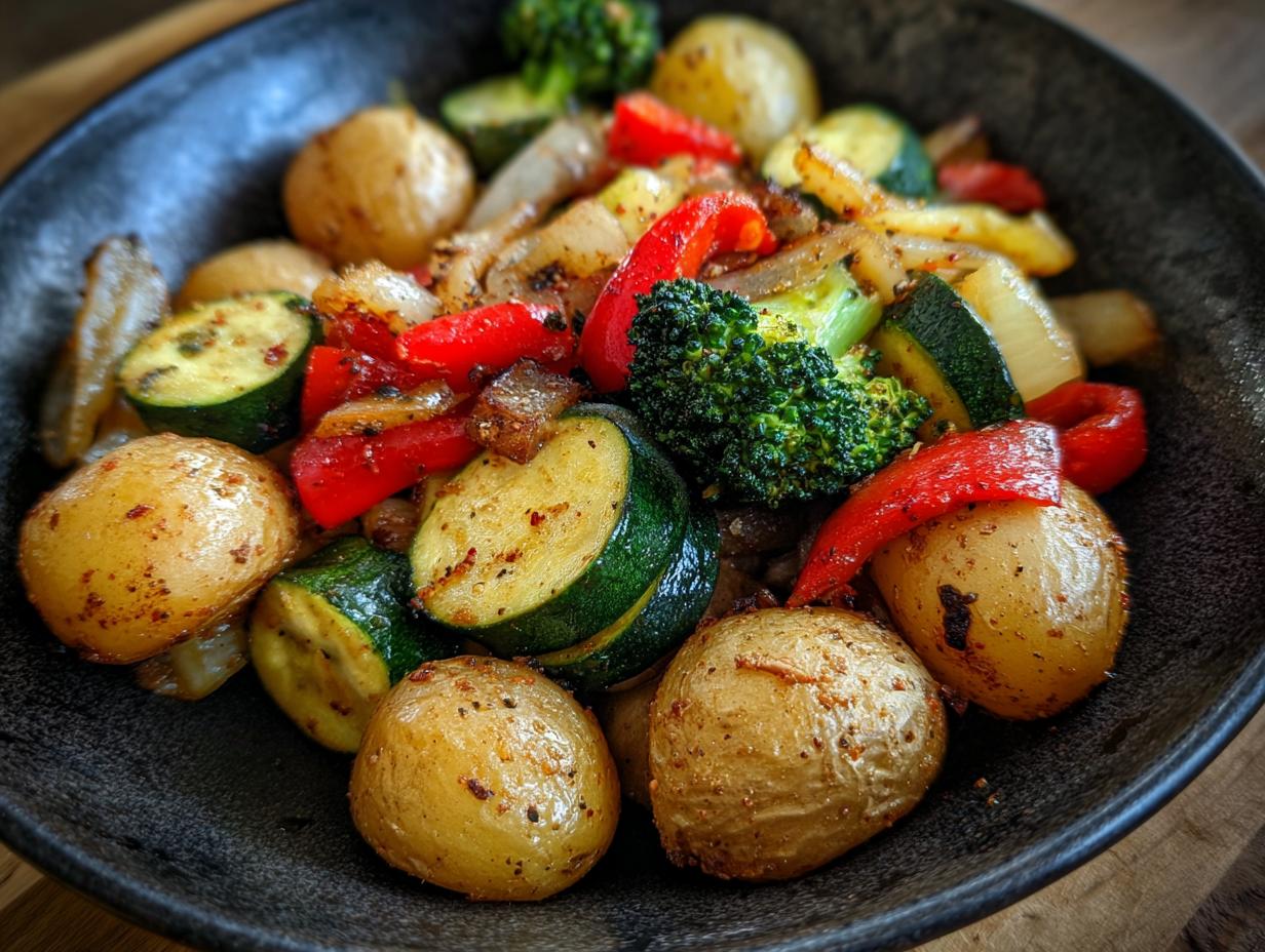 Amazing 1 skillet veggie dinner cleanup
