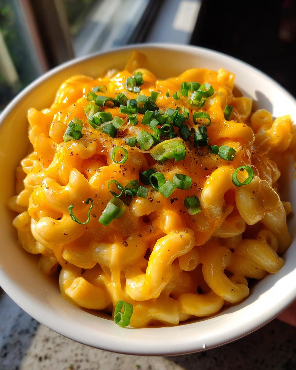 slow cooker mac and cheese - detail 1