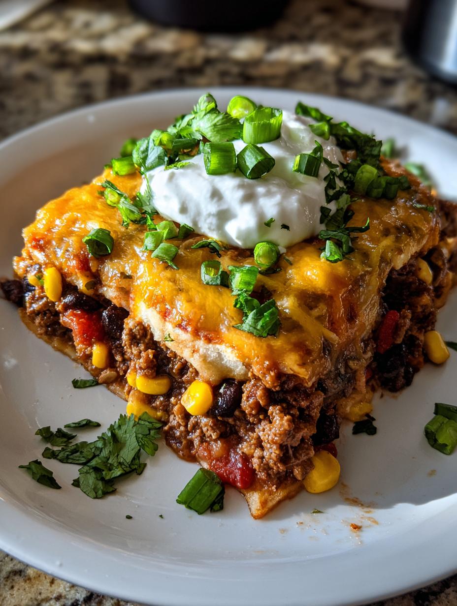 taco lasagna - detail 2