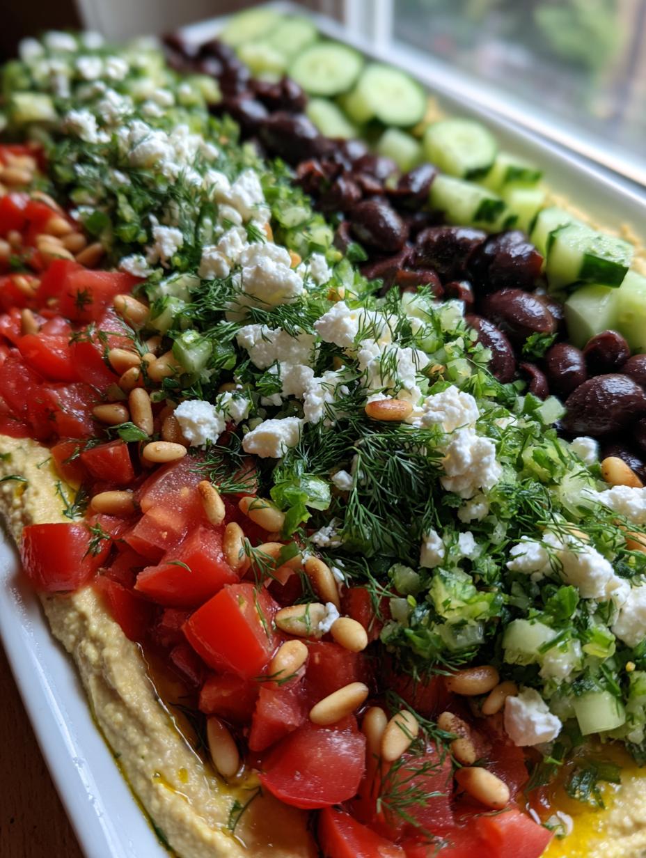 7-Layer Spring Hummus Dip - detail 2