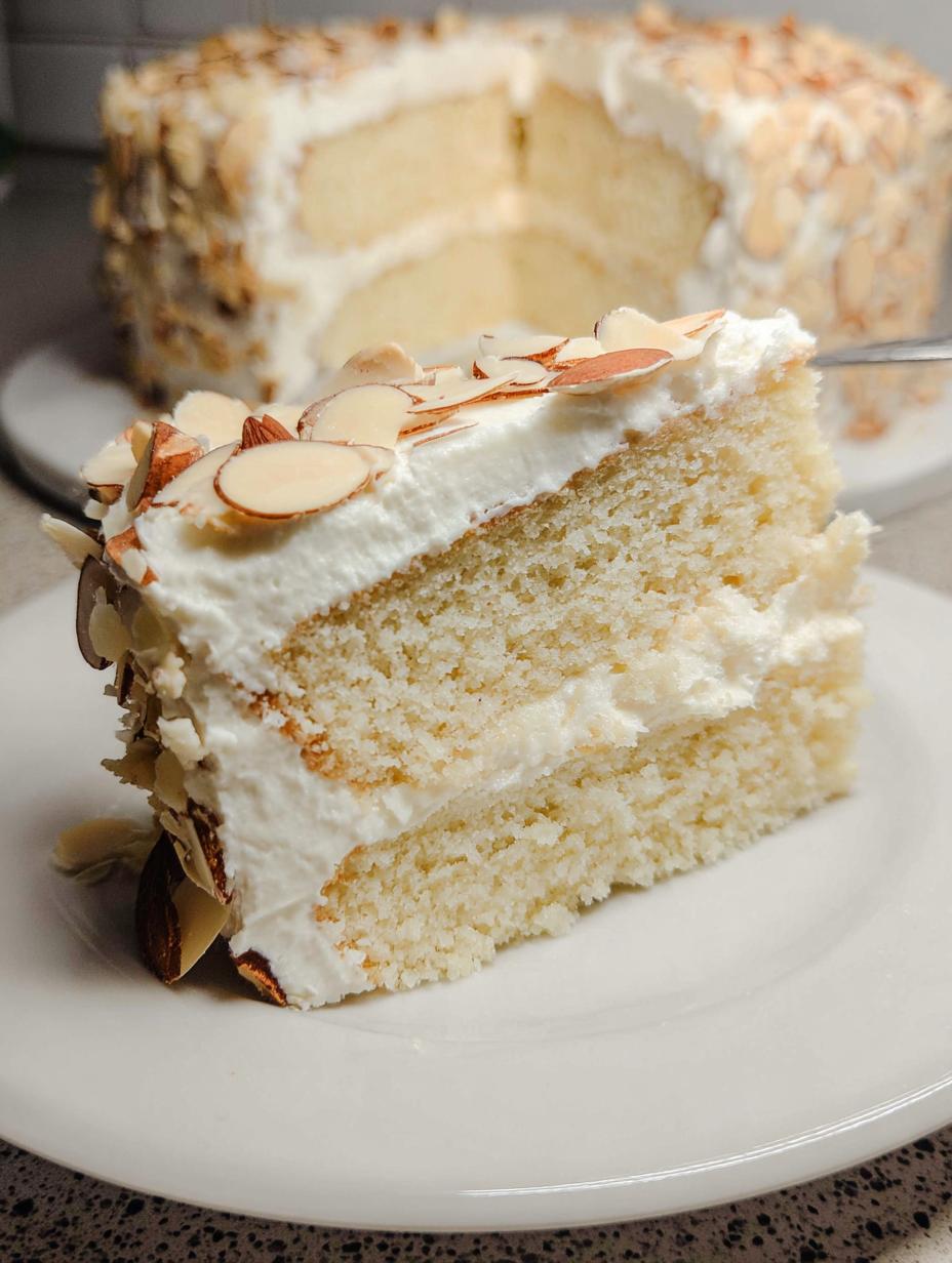 Almond Cream Cake With Whipped Milk Frosting - detail 2