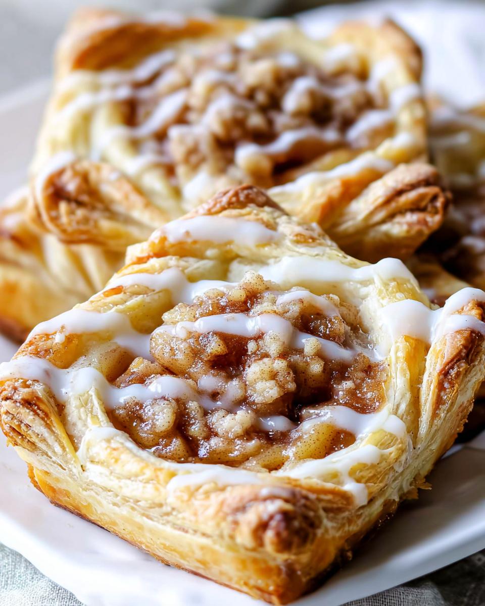 Apple Crumble Danishes With Puff Pastry - detail 1
