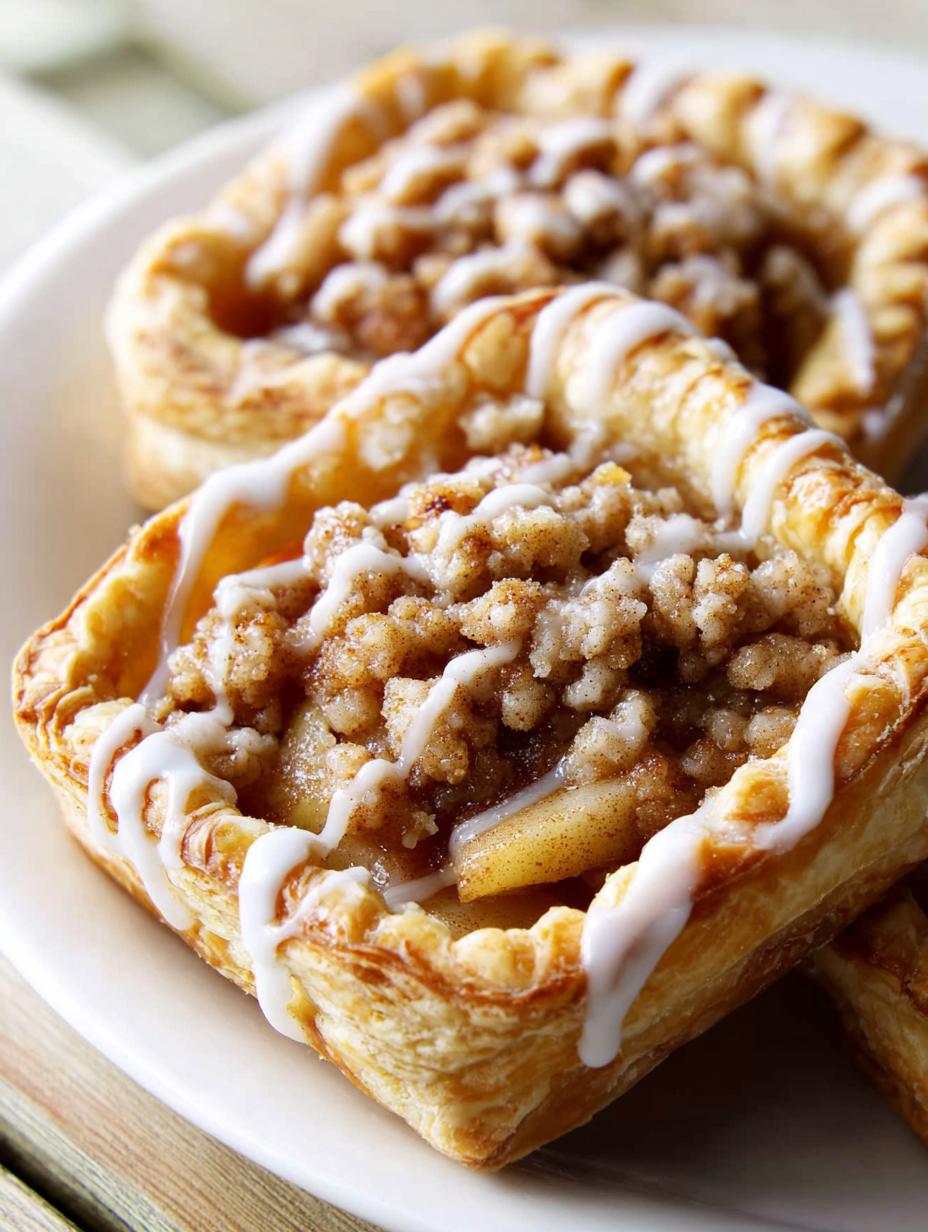 Apple Crumble Danishes With Puff Pastry - detail 2