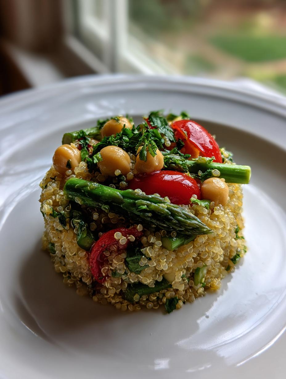 Asparagus Chickpea Quinoa Salad - detail 2