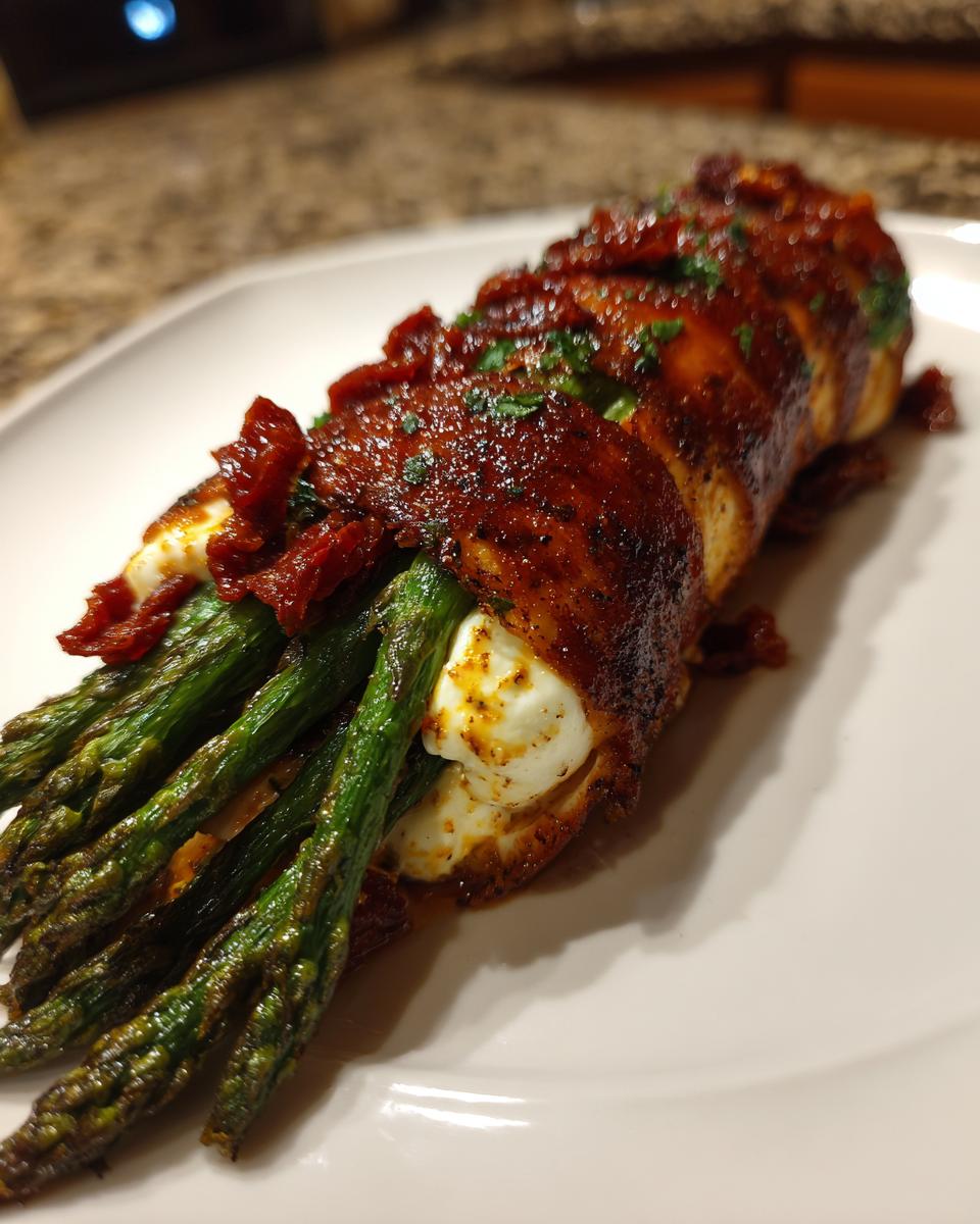 Asparagus stuffed chicken breast - detail 1