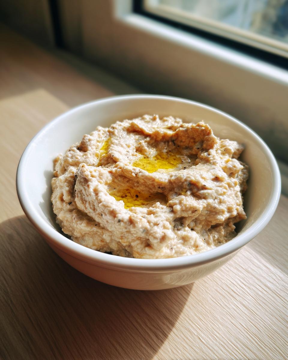 Baba Ganoush Smoky Eggplant Tahini Dip - detail 1