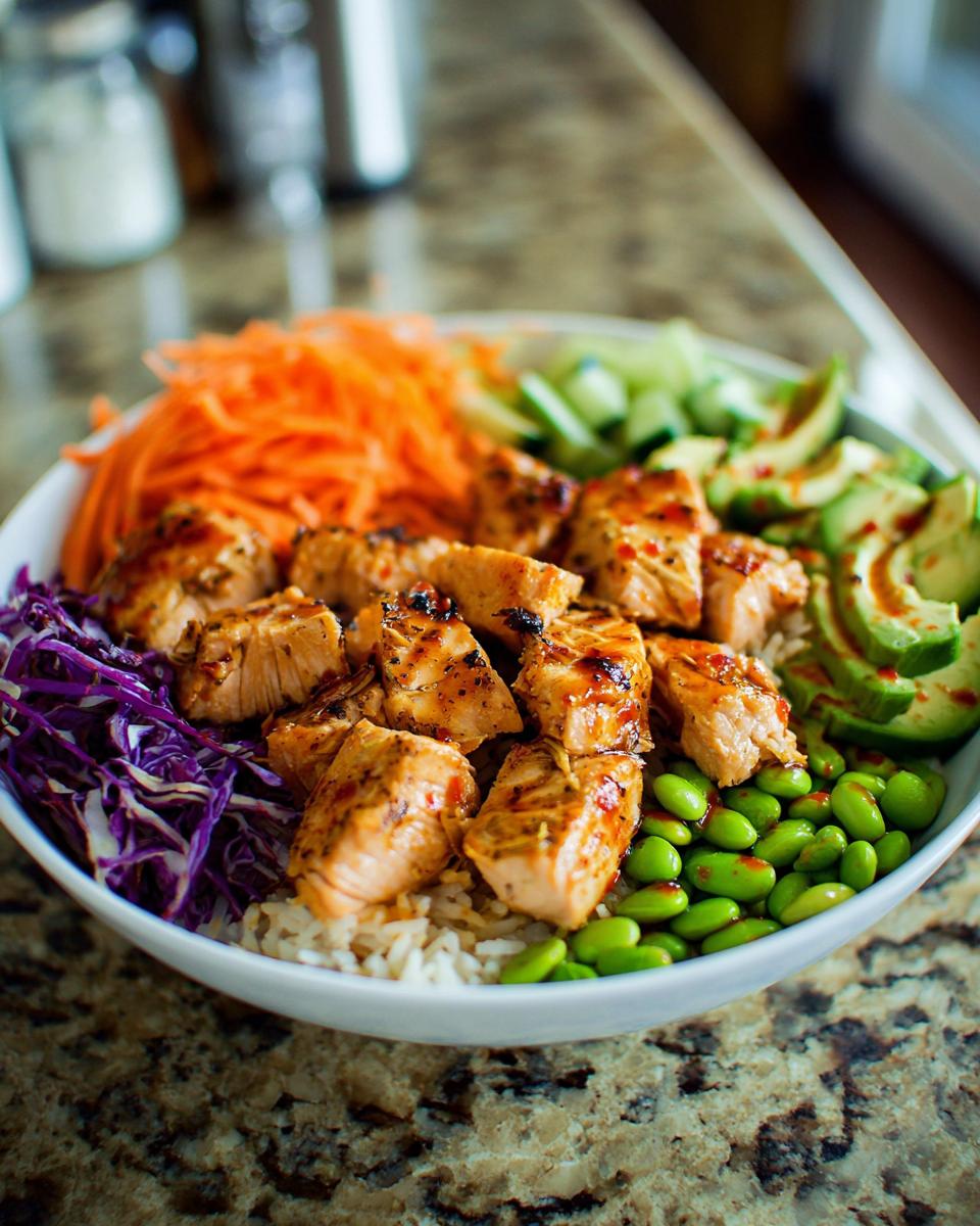 Bang Bang Salmon Rice Bowls with Chili Sauce - detail 1