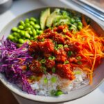Bang Bang Salmon Rice Bowls with Chili Sauce