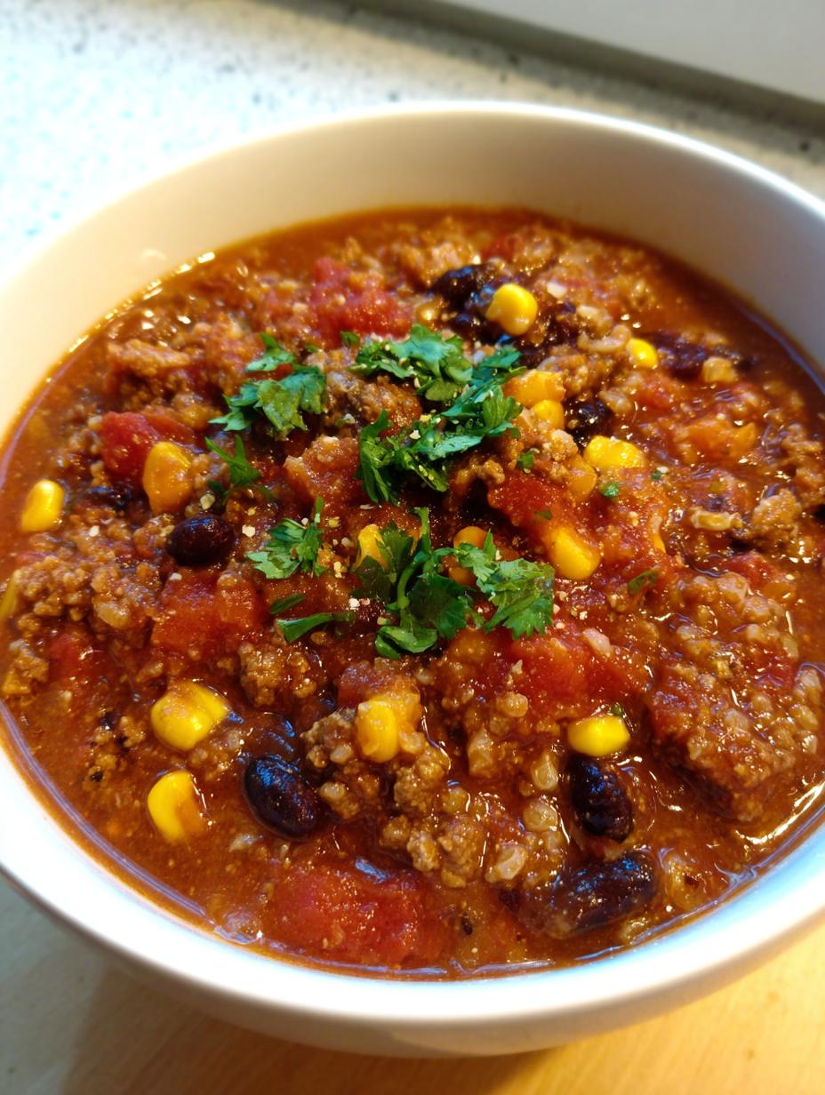 Beefy Mexican Rice Soup One Pot Family Dinner - detail 2