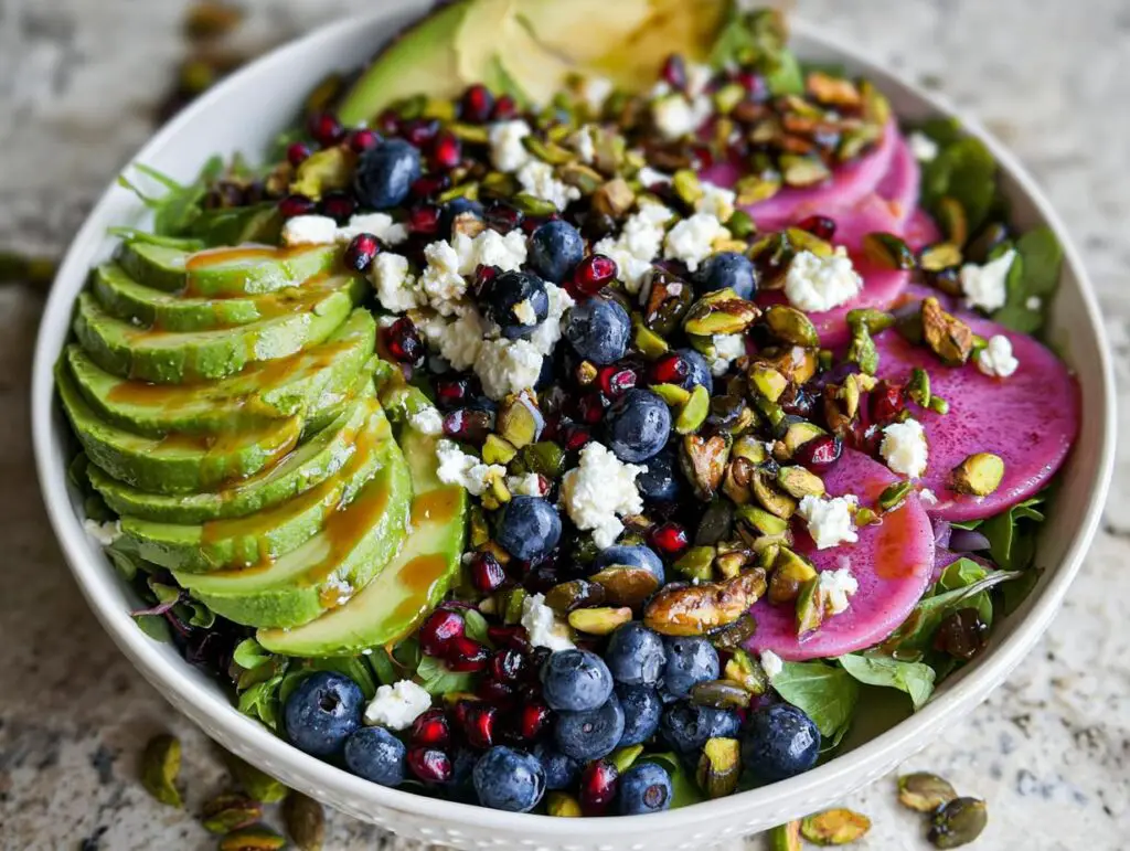Fresh Summer Salad Ideas That Actually Taste Good (Easy & Flavorful Picks) 3 Blueberry Pistachio Salad