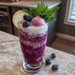 Blueberry Sorbet Sparkling Mocktail