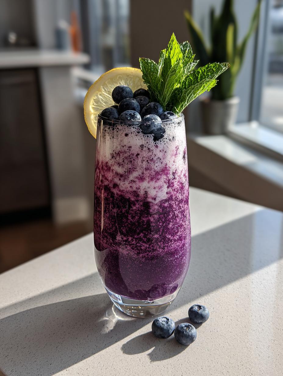 Amazing 110-Calorie Blueberry Sorbet Sparkling Mocktail 5 Blueberry Sorbet Sparkling Mocktail - detail 2