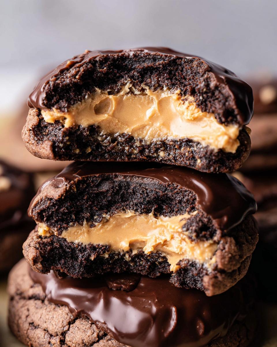 Buckeye Brownie Cookies With Peanut Butter Center - detail 1