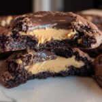 Buckeye Brownie Cookies With Peanut Butter Center