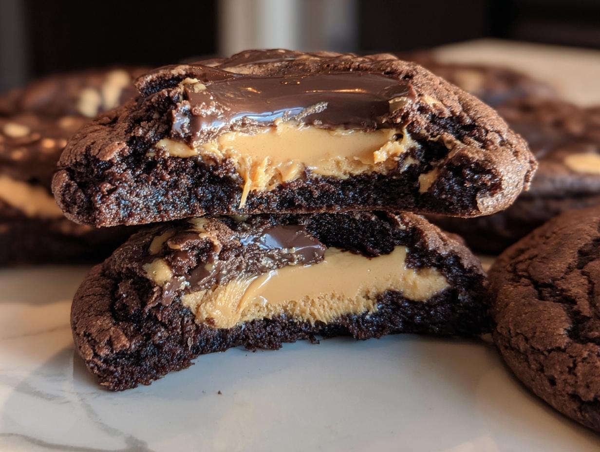 Amazing 24 Buckeye Brownie Cookies With Peanut Butter Center