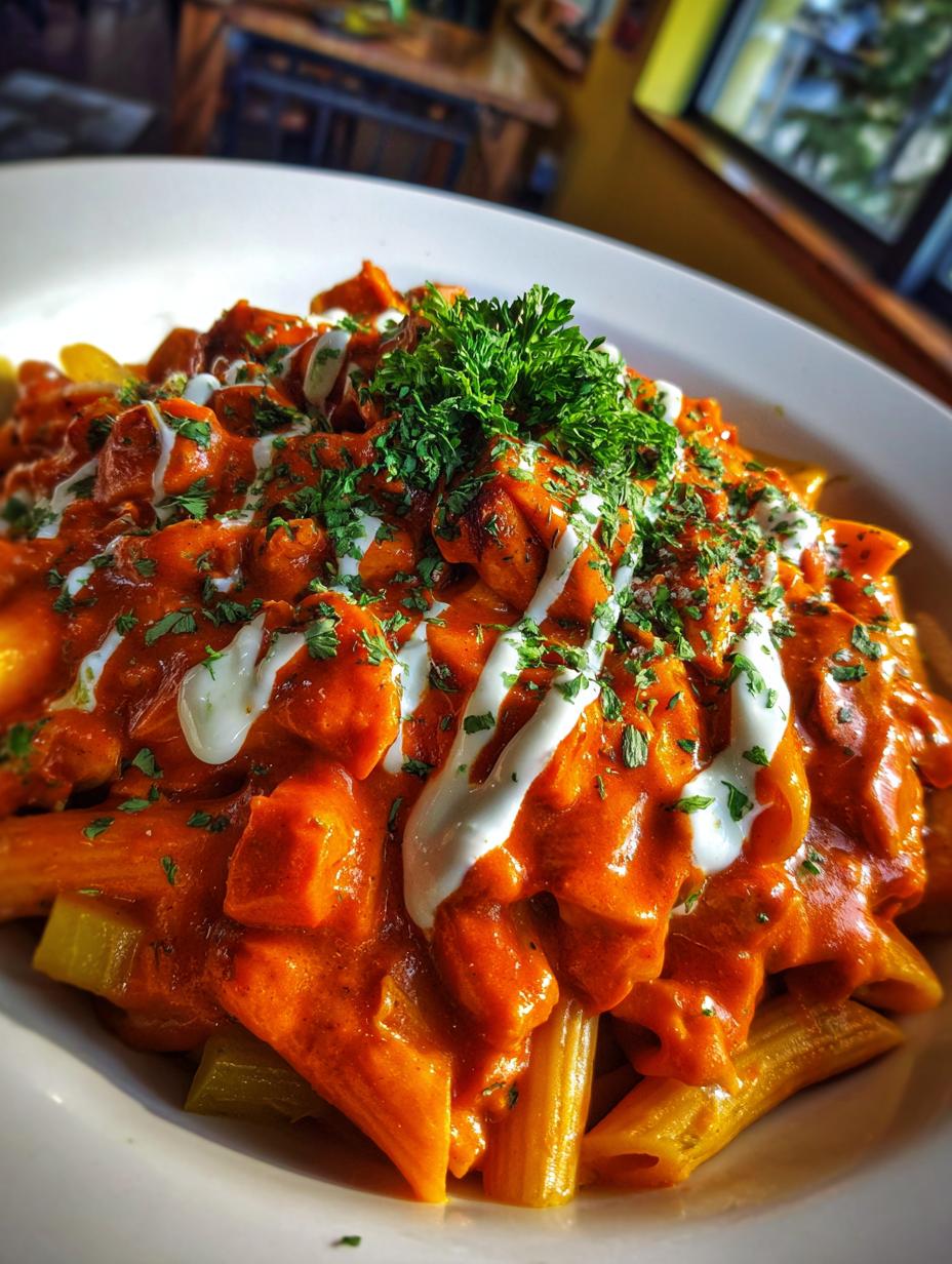 Amazing 30-Minute Buffalo chicken pasta 5 Buffalo chicken pasta - detail 2