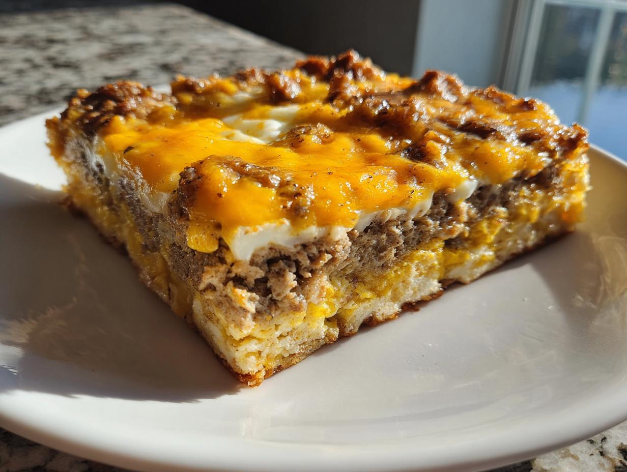 Amazing 15-min Butter Biscuit Breakfast Bake with Eggs