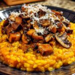 Butternut squash mushroom risotto