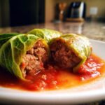 Cabbage Rolls With Savory Beef and Tomato Sauce