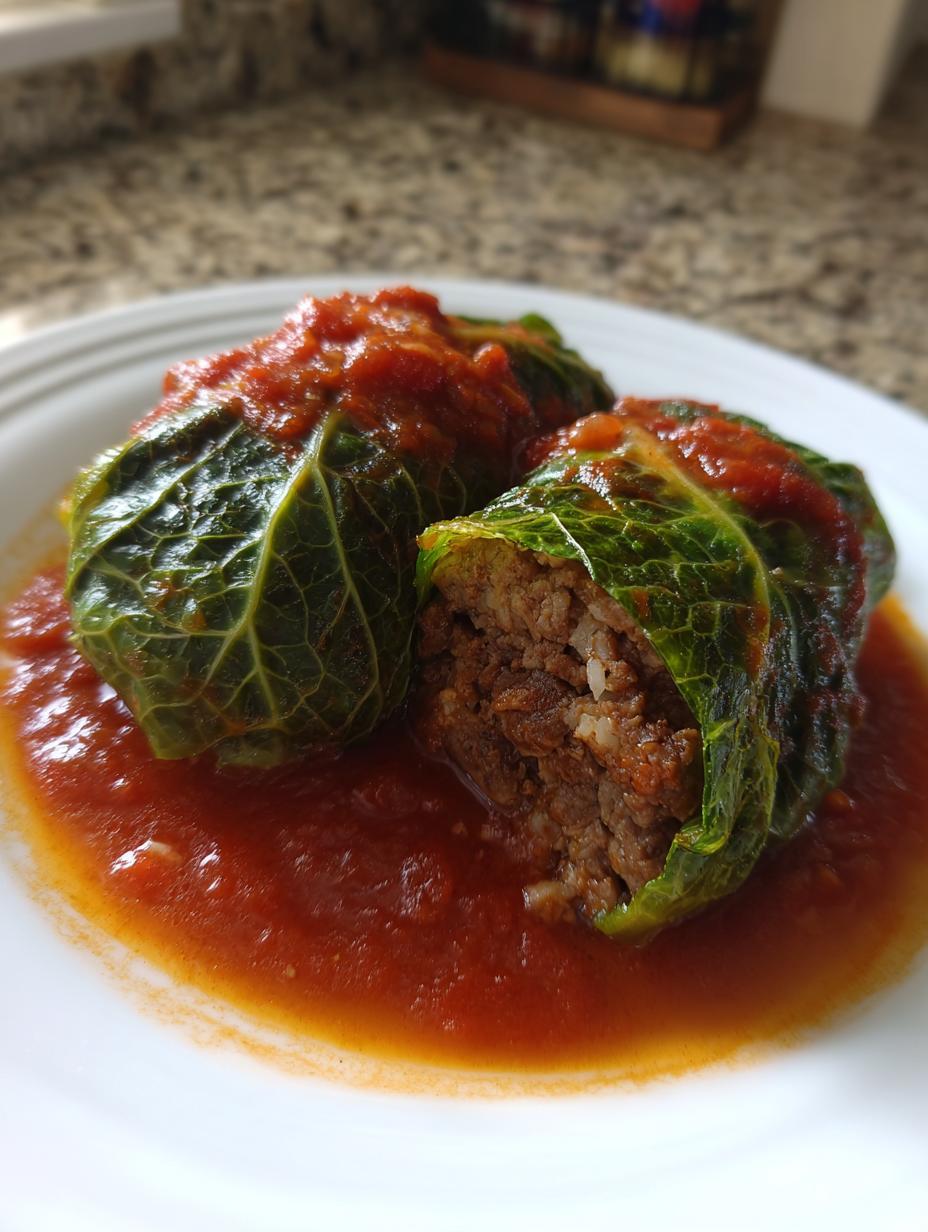 Cabbage Rolls With Savory Beef and Tomato Sauce - detail 2