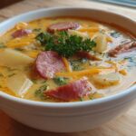 Cajun Potato Soup With Sausage and Creamy Broth