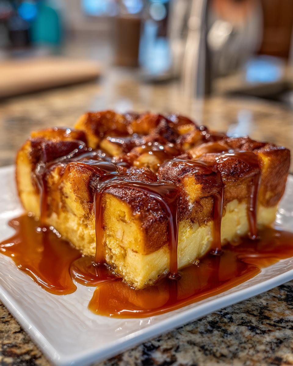 Caramel Apple Bread Pudding With Warm Caramel Sauce - detail 1