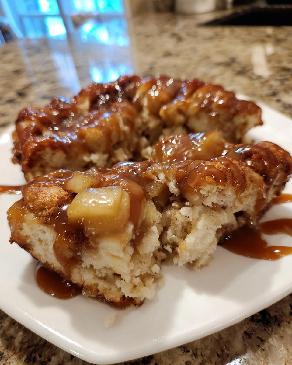 Caramel Apple Pull Apart Bread Easy and Gooey - detail 1