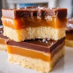 Caramel Millionaire Bars With Shortbread and Chocolate