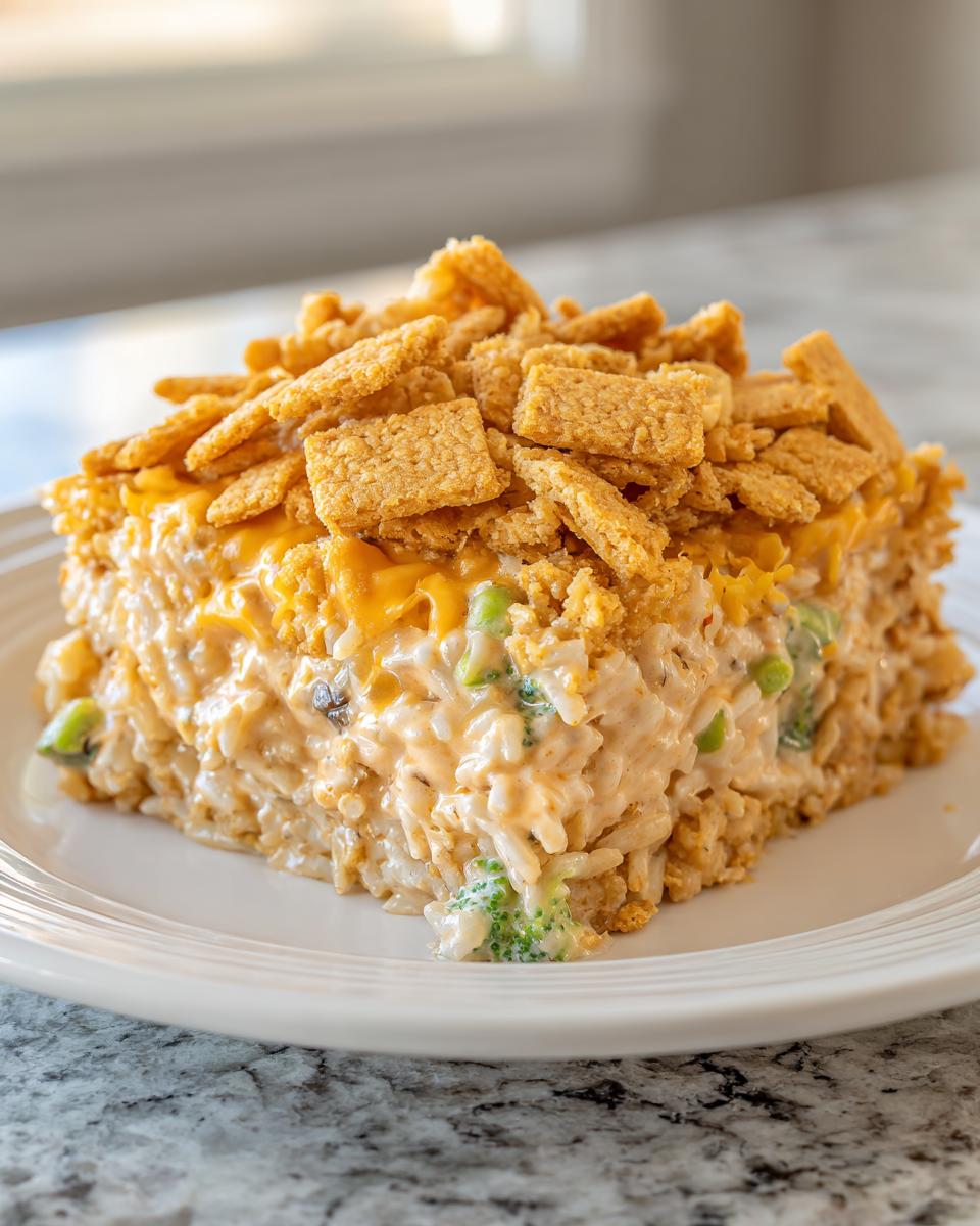 Cheesy Vegetable Casserole with Rice and Crunchy Topping - detail 1