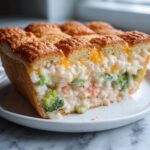 Cheesy Vegetable Casserole with Rice and Crunchy Topping
