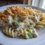 Cheesy chicken noodle casserole