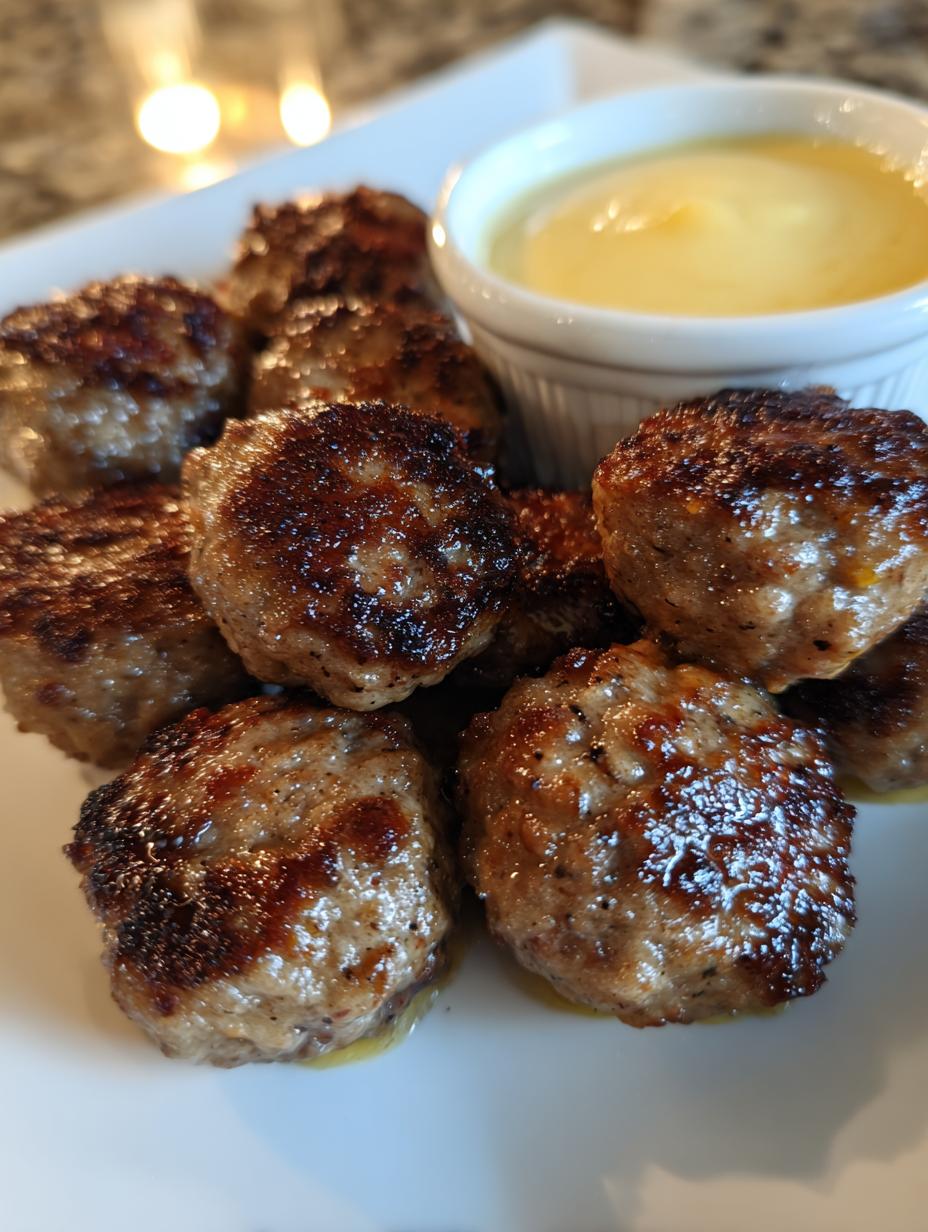 Chicken Sausage Bites with Honey Mustard Dip - detail 2