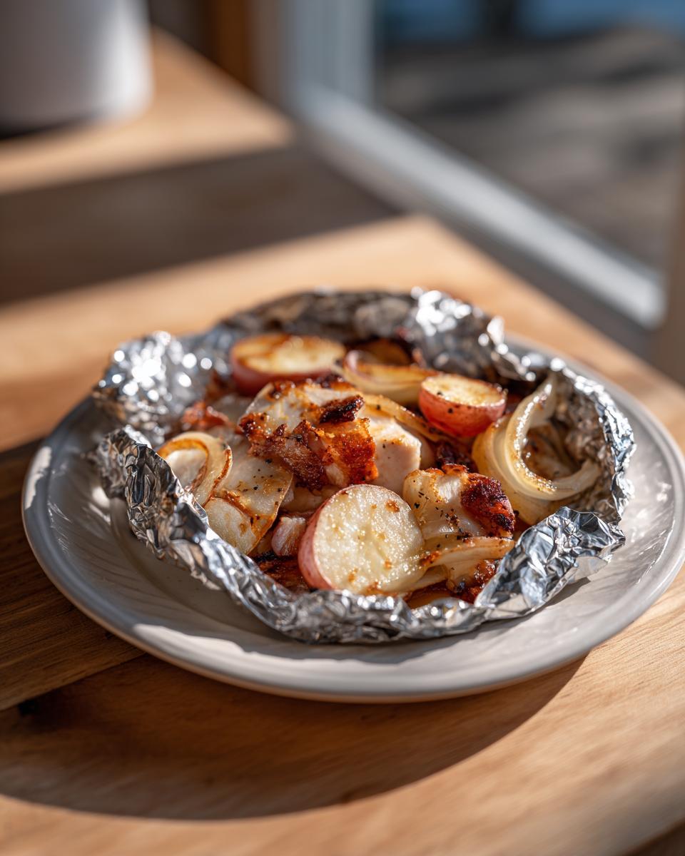 Chicken and Potatoes Foil Packets Easy Oven Dinner - detail 1