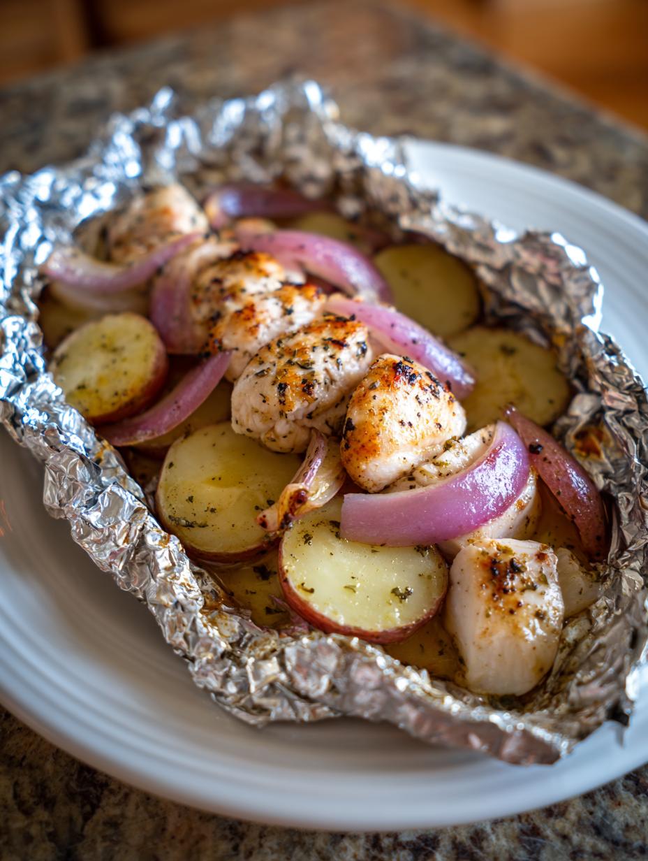 Chicken and Potatoes Foil Packets Easy Oven Dinner - detail 2