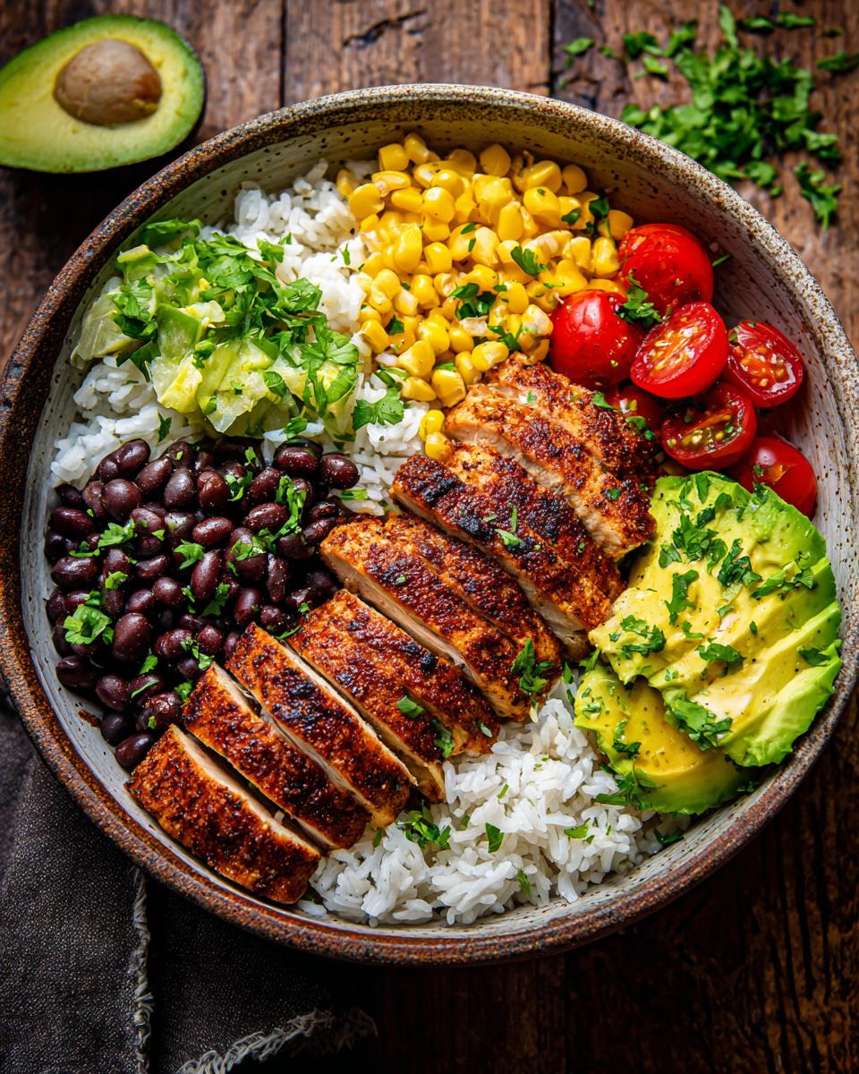 Chicken burrito bowl - detail 1