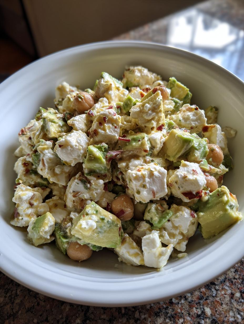 Chickpea Feta Avocado Salad with Lemon Dressing - detail 2