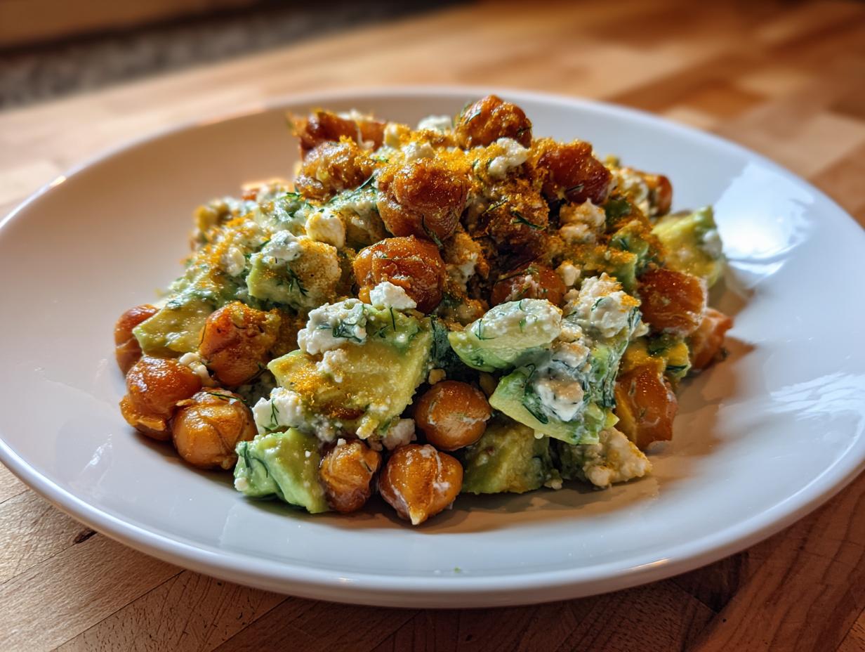 Amazing 15-Minute Chickpea Feta Avocado Salad