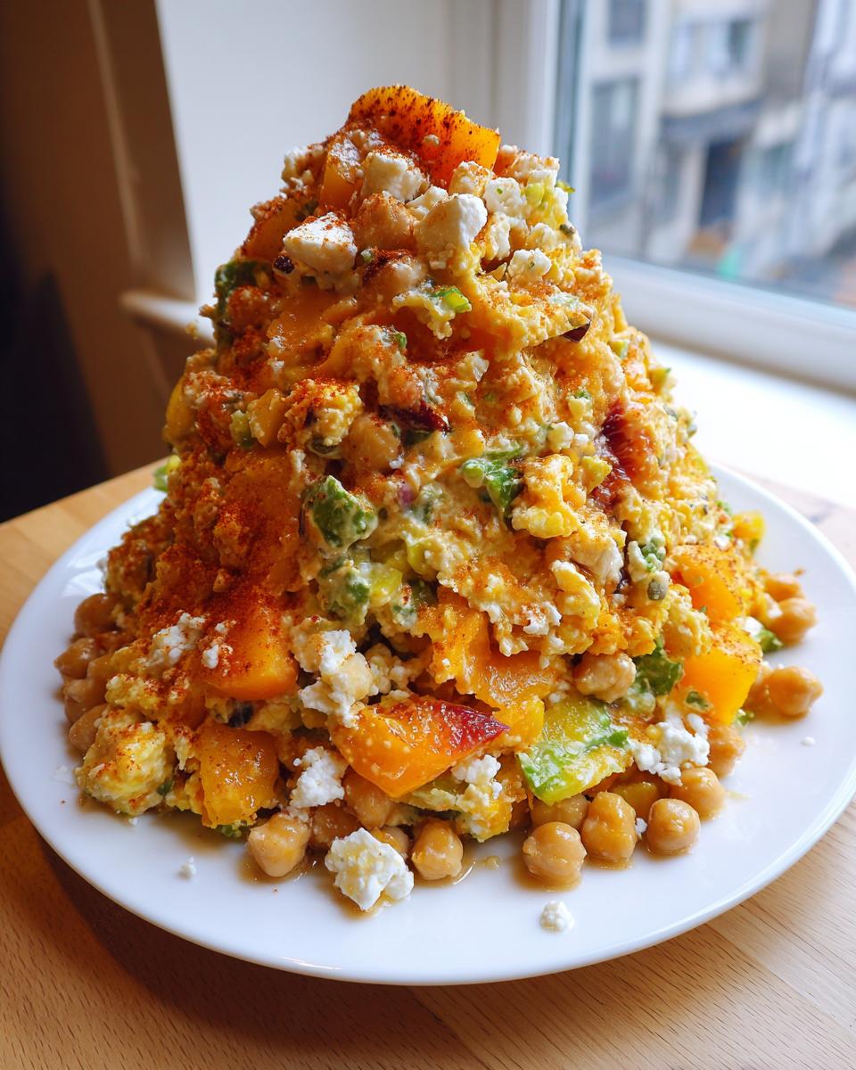 Chickpea Peach Salad with Honey Lime Dressing - detail 1