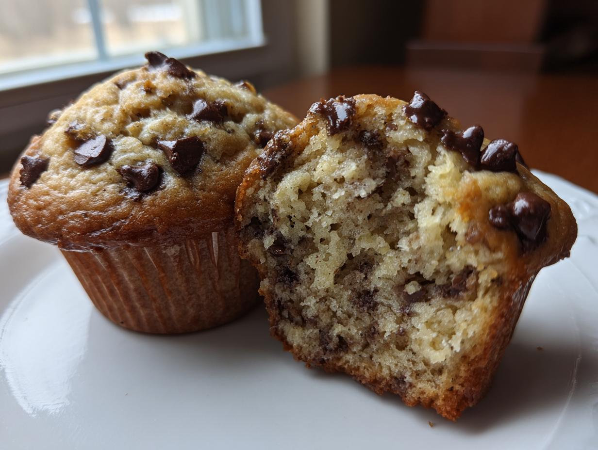 Chocolate Chip Banana Muffins