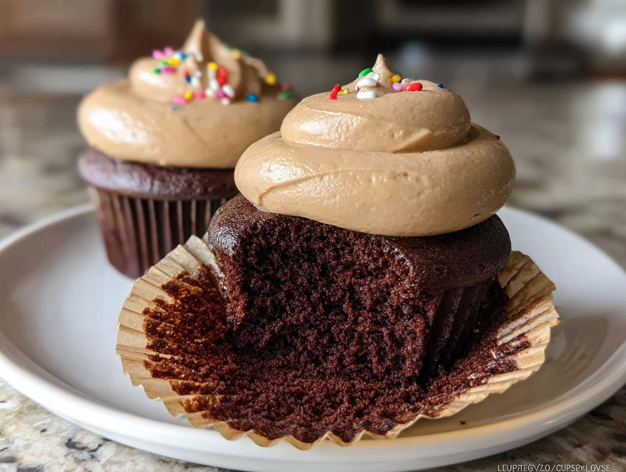 Amazing 1st Chocolate Cupcakes From Scratch With Creamy Frosting
