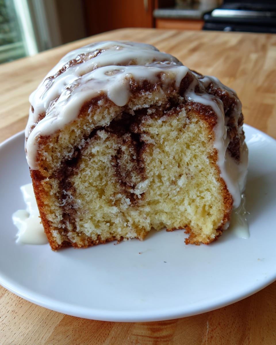 Cinnamon Roll Cake With Vanilla Glaze - detail 1