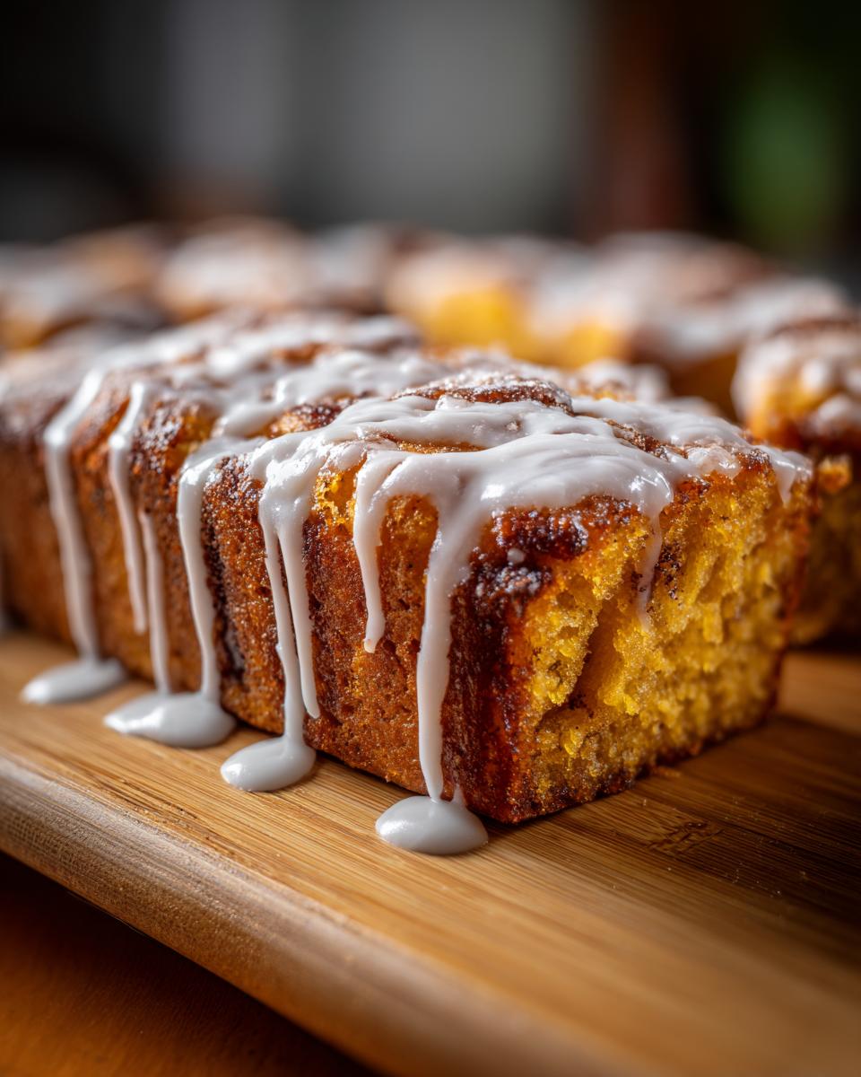 Cinnamon Swirl Banana Bread with Vanilla Icing - detail 1