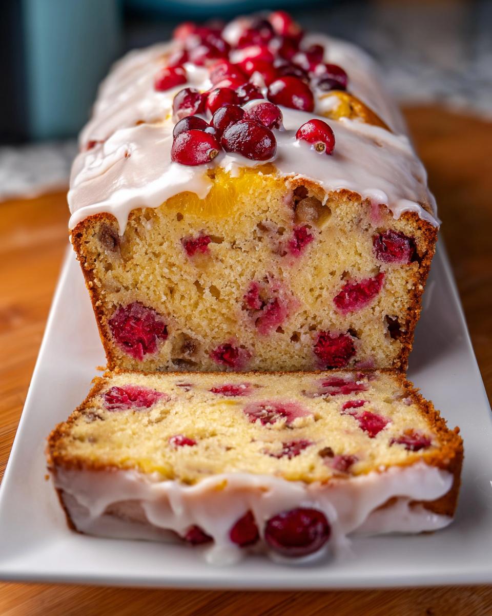 Cranberry Orange Bread With Fresh Orange Glaze - detail 1