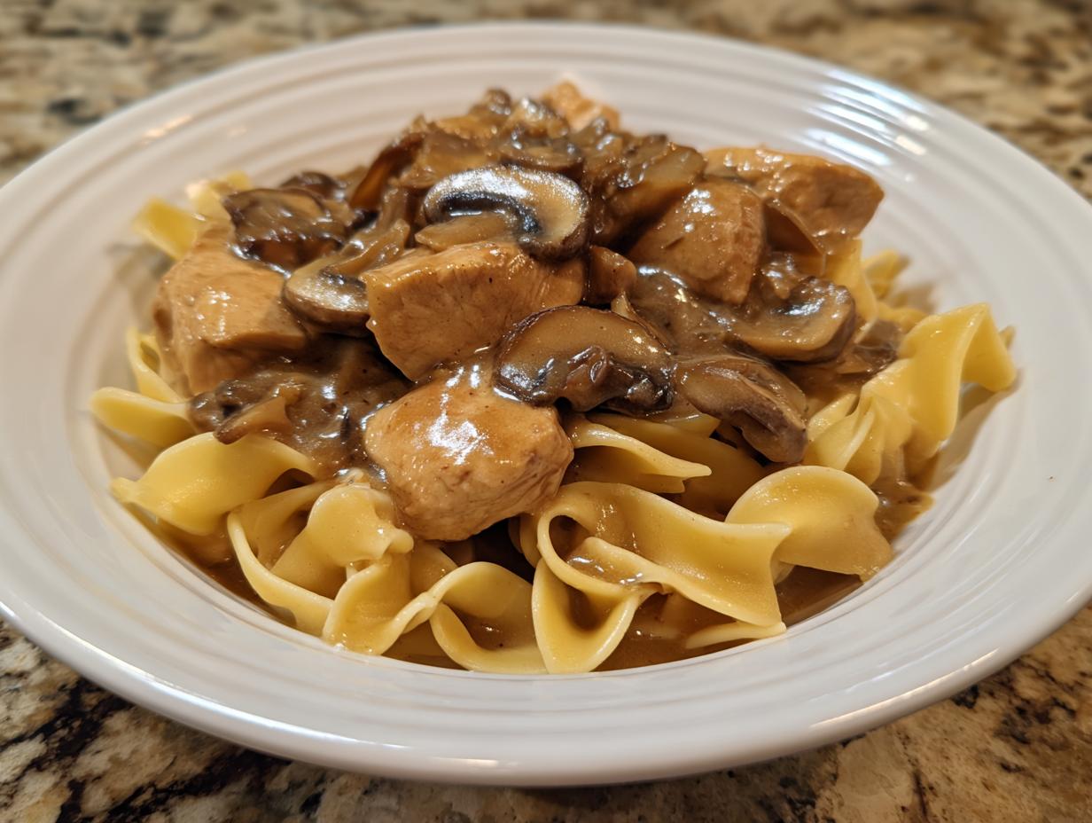 Amazing 25 Min Creamy Baked Chicken Stroganoff Dinner