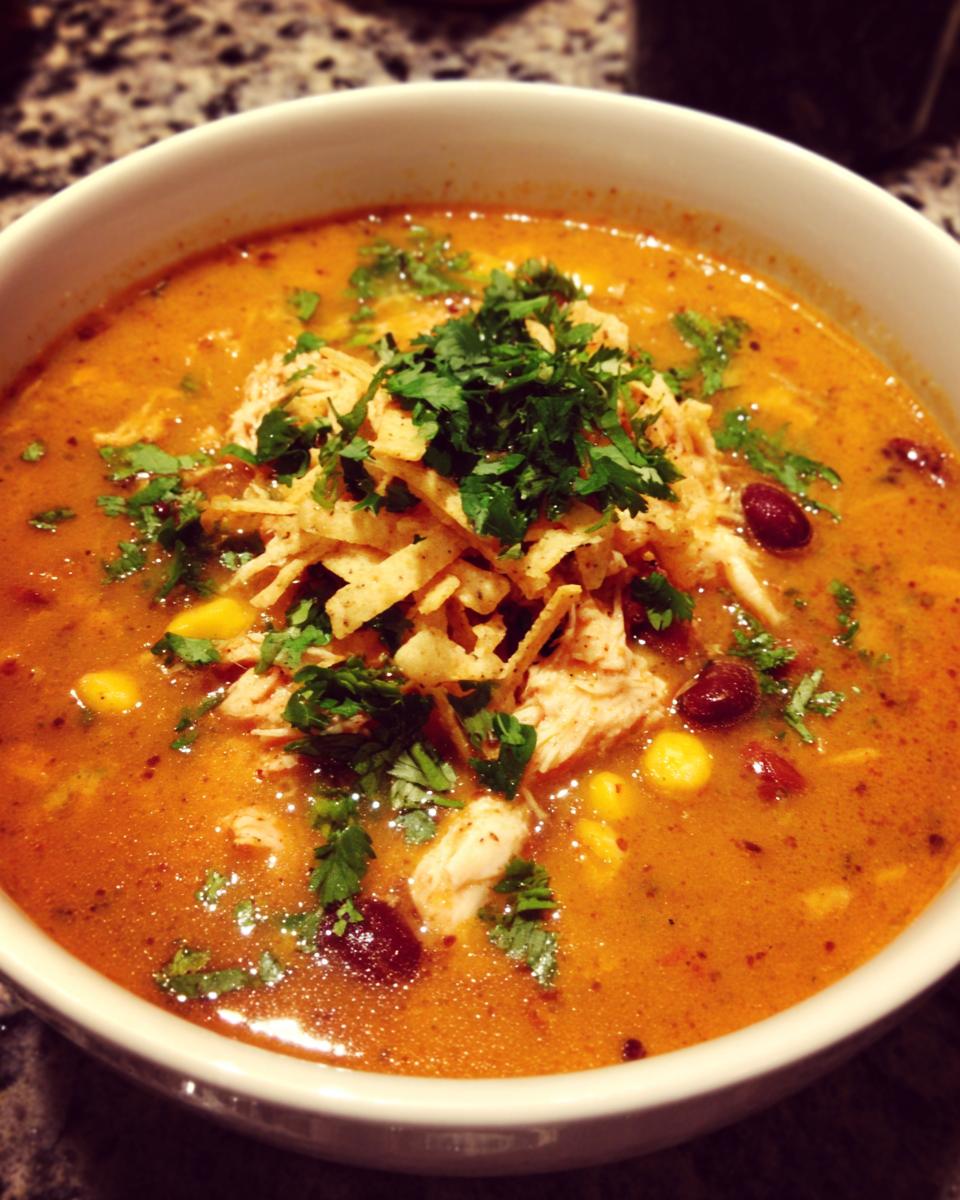 Amazing Creamy Chicken Enchilada Soup in 1 pot 5 Creamy Chicken Enchilada Soup - detail 2