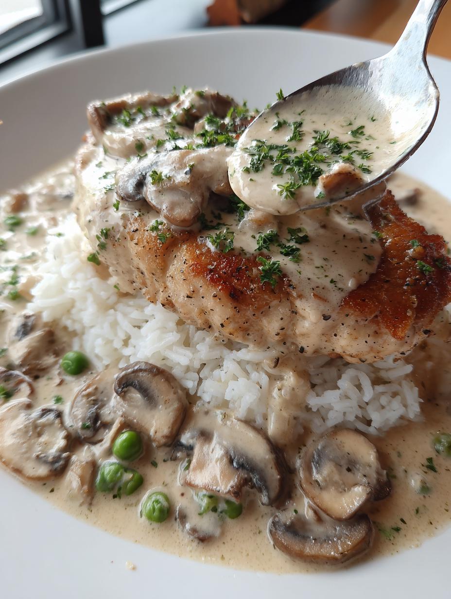 Creamy Smothered Chicken and Rice - detail 2